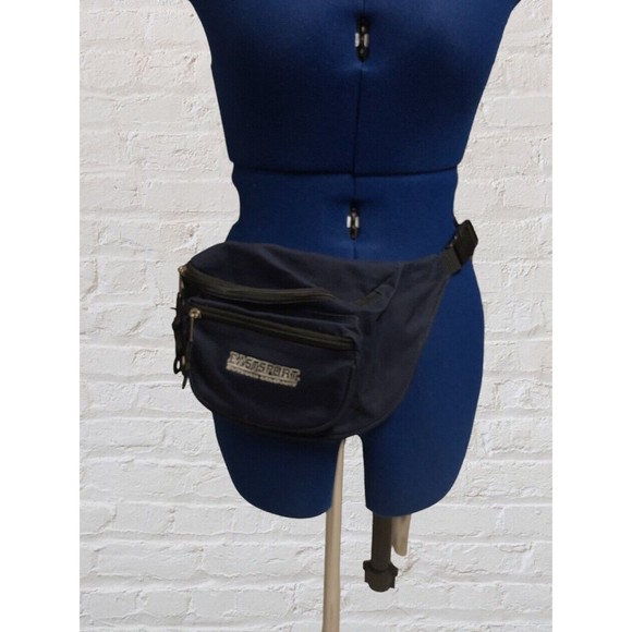 Vintage 1990s EastSport Outdoor Company FANNY PACK Navy Blue Waist Belt Bag - Picture 3 of 9